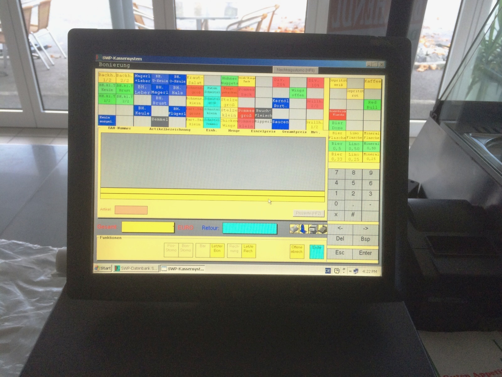 Das SWP-Kassensystem aus Graz als Touchscreen-Lösung